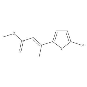 Methyl (2Z)-3-(5-bromothiophen-2-yl)but-2-enoate结构式