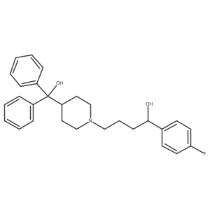 alpha-(p-Fluorophenyl)-4-(alpha-hydroxy-alpha-phenylbenzyl)-1-piperidinebutanol Structure