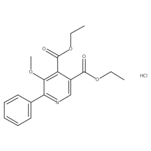 3,4-Pyridinedicarboxylic acid,5-methoxy-6-phenyl-,diethyl ester hydrochloride结构式