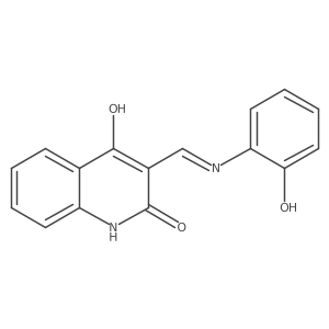 4-Hydroxy-3-[[(2-hydroxyphenyl)imino]methyl]-2(1H)-quinolinone结构式