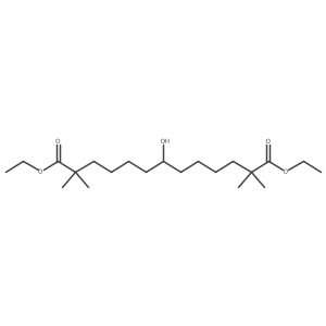 7-Hydroxy-2,2,12,12-tetramethyltridecanedioic acid diethyl ester Structure
