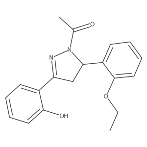 1-(5-(2-ethoxyphenyl)-3-(2-hydroxyphenyl)-4,5-dihydro-1H-pyrazol-1-yl)ethanone结构式