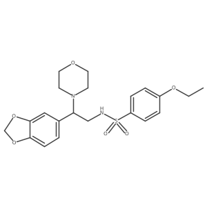 N-(2-(benzo[d][1,3]dioxol-5-yl)-2-morpholinoethyl)-4-ethoxybenzenesulfonamide Structure