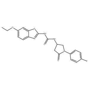 1-(6-Ethoxy-1,3-benzothiazol-2-yl)-3-[1-(4-fluorophenyl)-5-oxopyrrolidin-3-yl]urea Structure