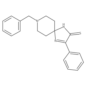 8-Benzyl-3-phenyl-1,4,8-triazaspiro[4.5]dec-3-ene-2-thione结构式