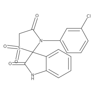 3'-(3-Chlorophenyl)-1,2-dihydrospiro[indole-3,2'-[1lambda6,3]thiazolidine]-1',1',2,4'-tetrone Structure