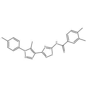 3,4-dimethyl-N-{3-[5-methyl-1-(4-methylphenyl)-1H-1,2,3-triazol-4-yl]-1,2,4-thiadiazol-5-yl}benzamide Structure