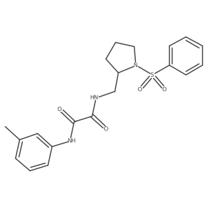 N1-((1-(phenylsulfonyl)pyrrolidin-2-yl)methyl)-N2-(m-tolyl)oxalamide Structure