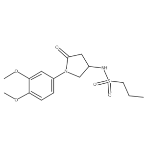 N-[1-(3,4-dimethoxyphenyl)-5-oxopyrrolidin-3-yl]propane-1-sulfonamide结构式