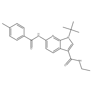 1h-Pyrrolo[2,3-b]pyridine-3-carboxamide,1-(1,1-dimethylethyl)-n-ethyl-6-[(4-methylbenzoyl)amino]-结构式
