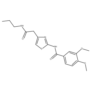 3,4-dimethoxy-N-(4-(2-oxo-2-(propylamino)ethyl)thiazol-2-yl)benzamide Structure