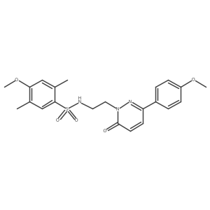 4-methoxy-N-(2-(3-(4-methoxyphenyl)-6-oxopyridazin-1(6H)-yl)ethyl)-2,5-dimethylbenzenesulfonamide Structure