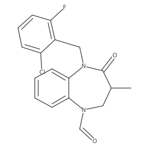 5-(2-chloro-6-fluorobenzyl)-3-methyl-4-oxo-2,3,4,5-tetrahydro-1H-1,5-benzodiazepine-1-carbaldehyde Structure
