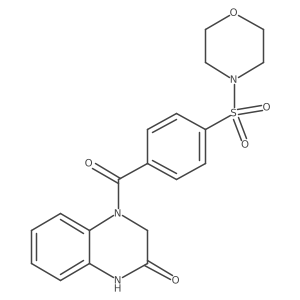 4-[4-(Morpholine-4-sulfonyl)benzoyl]-1,2,3,4-tetrahydroquinoxalin-2-one结构式
