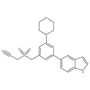 2-[[2-(1h-Indol-5-yl)-6-morpholin-4-yl-pyrimidin-4-yl]methylsulfonyl]acetonitrile Structure