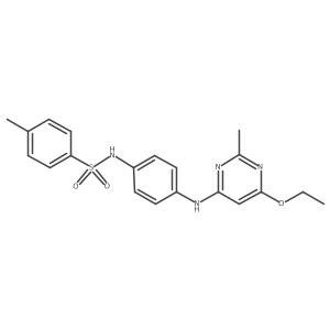N-(4-((6-ethoxy-2-methylpyrimidin-4-yl)amino)phenyl)-4-methylbenzenesulfonamide结构式