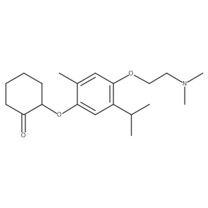 2-[4-[2-(Dimethylamino)ethoxy]-2-methyl-5-propan-2-ylphenoxy]cyclohexan-1-one Structure