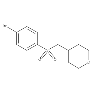 4-((4-bromophenylsulfonyl)methyl)tetrahydro-2H-pyran结构式