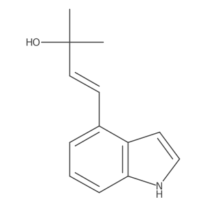 (3E)-4-(1H-Indol-4-yl)-2-methyl-3-buten-2-ol结构式
