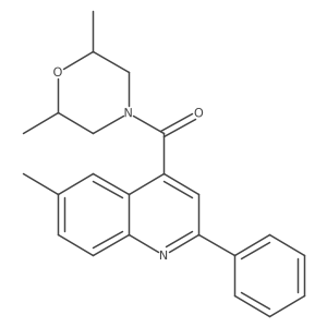 (2,6-Dimethylmorpholin-4-yl)-(6-methyl-2-phenylquinolin-4-yl)methanone Structure