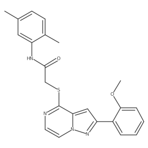 N-(2,5-dimethylphenyl)-2-{[2-(2-methoxyphenyl)pyrazolo[1,5-a]pyrazin-4-yl]sulfanyl}acetamide结构式