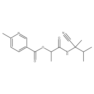 1-[(1-Cyano-1,2-dimethylpropyl)carbamoyl]ethyl 6-methylpyridine-3-carboxylate Structure