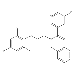 3-Pyridinecarboxamide,5-chloro-n-[2-(2,4-dichloro-6-methylphenoxy)ethyl]-n-(phenylmethyl)-结构式