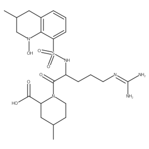(2R,4R)-1-(((1-Hydroxy-3-methyl-1,2,3,4-tetrahydroquinolin-8-yl)sulfonyl)-L-arginyl)-4-methylpiperidine-2-carboxylic acid Structure
