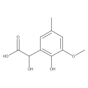 I+/-,2-Dihydroxy-3-methoxy-5-methylbenzeneacetic acid Structure