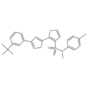 N-(4-chlorophenyl)-N-methyl-2-{3-[3-(trifluoromethyl)phenyl]-1,2,4-oxadiazol-5-yl}thiophene-3-sulfonamide Structure