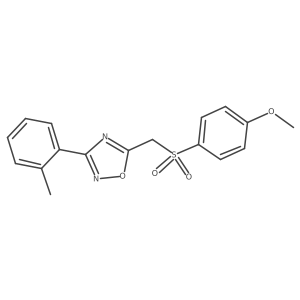 COc1ccc(S(=O)(=O)Cc2nc(-c3ccccc3C)no2)cc1结构式