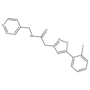 O=C(Cc1cc(-c2ccccc2F)on1)NCc1ccncc1结构式