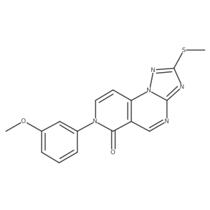7-(3-methoxyphenyl)-2-(methylthio)pyrido[3,4-e][1,2,4]triazolo[1,5-a]pyrimidin-6(7H)-one Structure