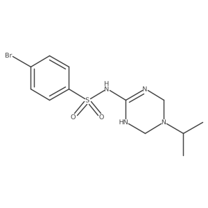 4-bromo-N-[5-(propan-2-yl)-1,4,5,6-tetrahydro-1,3,5-triazin-2-yl]benzenesulfonamide Structure