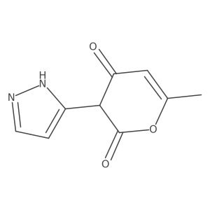 6-methyl-3-(1H-pyrazol-3-yl)-2H-pyran-2,4(3H)-dione结构式