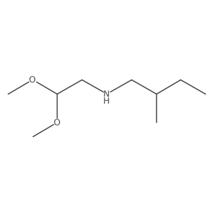 N-(2,2-dimethoxyethyl)-2-methylbutan-1-amine结构式