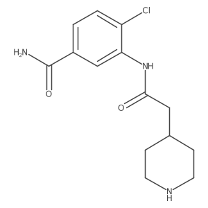 N-[5-(Aminocarbonyl)-2-chlorophenyl]-4-piperidineacetamide Structure