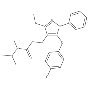 3-[3-ethyl-5-(4-fluorophenoxy)-1-phenyl-1H-pyrazol-4-yl]-N~1~-isopropyl-N~1~-methylpropanamide Structure
