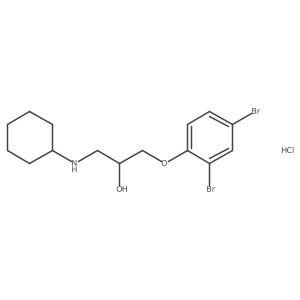 1-(Cyclohexylamino)-3-(2,4-dibromophenoxy)propan-2-ol hydrochloride Structure