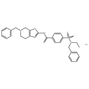 N-(5-benzyl-4,5,6,7-tetrahydrothiazolo[5,4-c]pyridin-2-yl)-4-(N-benzyl-N-ethylsulfamoyl)benzamide hydrochloride结构式