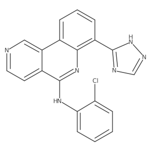Benzo[c]-2,6-naphthyridin-5-amine, N-(2-chlorophenyl)-7-(1H-1,2,4-triazol-5-yl)-结构式