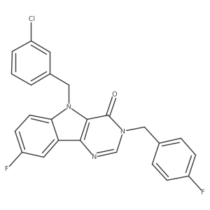 5-(3-chlorobenzyl)-8-fluoro-3-(4-fluorobenzyl)-3H-pyrimido[5,4-b]indol-4(5H)-one Structure