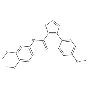 N-(3,4-dimethoxyphenyl)-4-(4-methoxyphenyl)-1,2,3-thiadiazole-5-carboxamide结构式