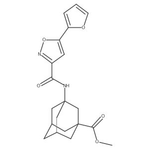 (1r,3s,5R,7S)-methyl 3-(5-(furan-2-yl)isoxazole-3-carboxamido)adamantane-1-carboxylate Structure