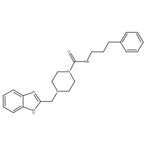 4-((1H-benzo[d]imidazol-2-yl)methyl)-N-(3-phenylpropyl)piperazine-1-carboxamide Structure