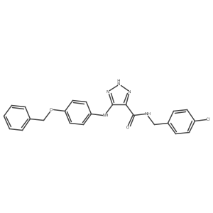 5-{[4-(benzyloxy)phenyl]amino}-N-(4-chlorobenzyl)-1H-1,2,3-triazole-4-carboxamide结构式