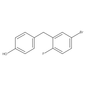 4-[(5-bromo-2-fluoro-phenyl)methyl]phenol Structure
