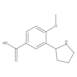 (R)-4-Methoxy-3-(pyrrolidin-2-yl)benzoic acid结构式