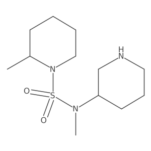 N,2-Dimethyl-N-3-piperidinyl-1-piperidinesulfonamide结构式