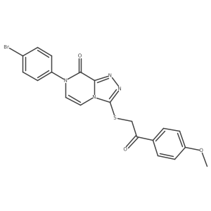 7-(4-bromophenyl)-3-{[2-(4-methoxyphenyl)-2-oxoethyl]thio}[1,2,4]triazolo[4,3-a]pyrazin-8(7H)-one Structure